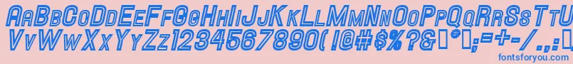 HallandaleInlineScIt.Jl Font – Blue Fonts on Pink Background