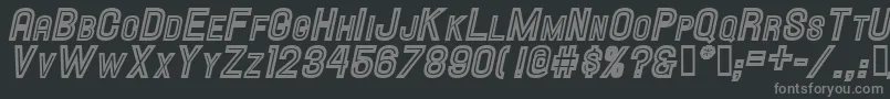 HallandaleInlineScIt.Jl Font – Gray Fonts on Black Background