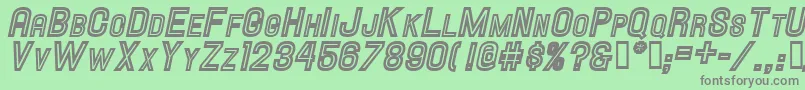 HallandaleInlineScIt.Jl Font – Gray Fonts on Green Background