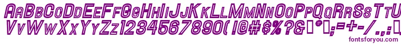 HallandaleInlineScIt.Jl Font – Purple Fonts on White Background