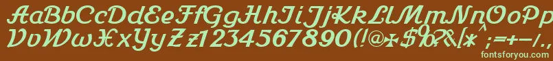 Stein1Db Font – Green Fonts on Brown Background