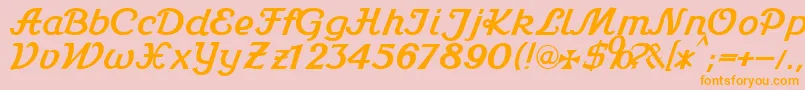 Stein1Db Font – Orange Fonts on Pink Background