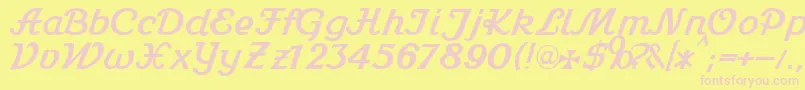 Stein1Db Font – Pink Fonts on Yellow Background