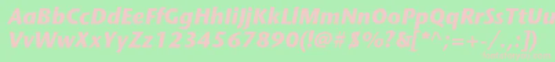 StonesansstdBolditalic Font – Pink Fonts on Green Background