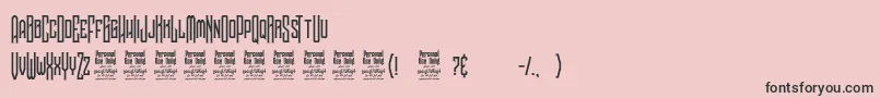 フォントNoggovosoPersonalUse – ピンクの背景に黒い文字