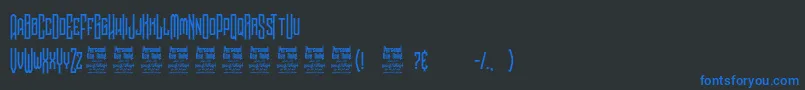 NoggovosoPersonalUse Font – Blue Fonts on Black Background