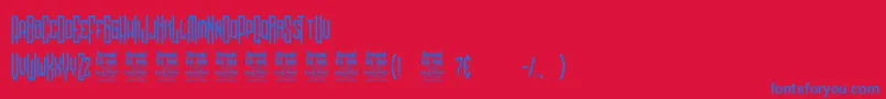 NoggovosoPersonalUse Font – Blue Fonts on Red Background