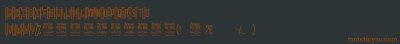 NoggovosoPersonalUse Font – Brown Fonts on Black Background