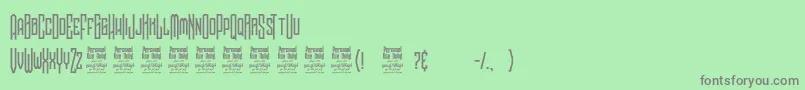 NoggovosoPersonalUse Font – Gray Fonts on Green Background