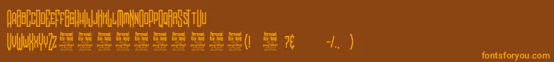 NoggovosoPersonalUse Font – Orange Fonts on Brown Background