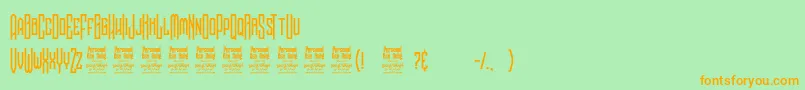 NoggovosoPersonalUse Font – Orange Fonts on Green Background