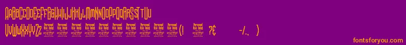 NoggovosoPersonalUse Font – Orange Fonts on Purple Background