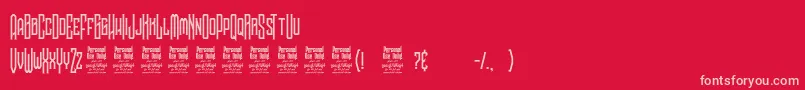 NoggovosoPersonalUse Font – Pink Fonts on Red Background