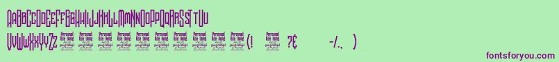 NoggovosoPersonalUse Font – Purple Fonts on Green Background