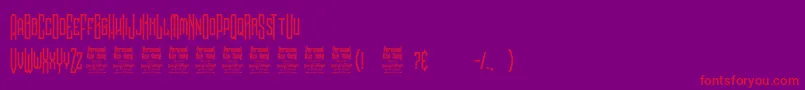 NoggovosoPersonalUse Font – Red Fonts on Purple Background