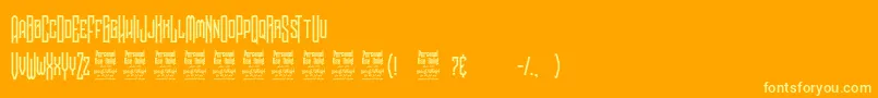 NoggovosoPersonalUse Font – Yellow Fonts on Orange Background