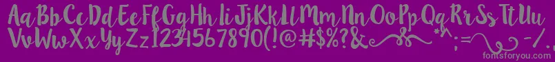 Weitere Informationen zur Lillybelle-Schriftart Lillybelle-Schriftart – Graue Schriften auf violettem Hintergrund