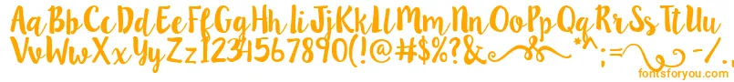 Lillybelle Font – Orange Fonts on White Background