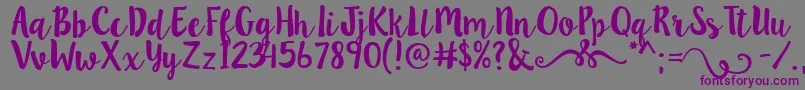 Lillybelle-Schriftart – Violette Schriften auf grauem Hintergrund