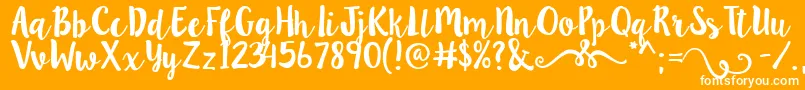 Lillybelle Font – White Fonts on Orange Background