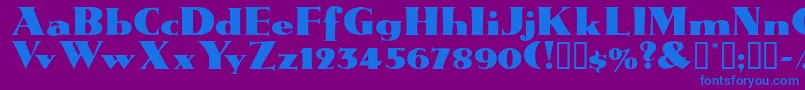 JanwoodsskBold Font – Blue Fonts on Purple Background