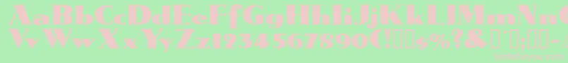 JanwoodsskBold Font – Pink Fonts on Green Background
