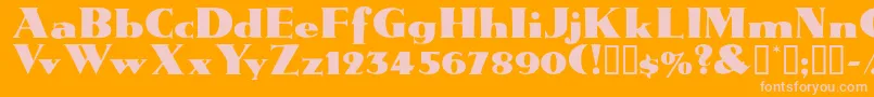 JanwoodsskBold Font – Pink Fonts on Orange Background