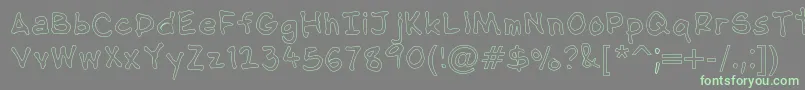 NipcensHandwritingOutline-Schriftart – Grüne Schriften auf grauem Hintergrund
