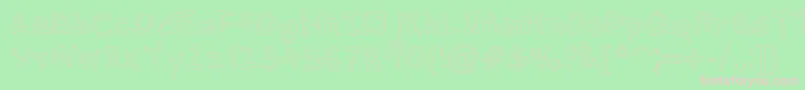 NipcensHandwritingOutline Font – Pink Fonts on Green Background