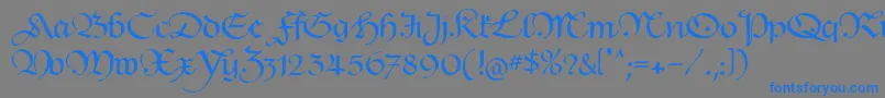 fuente HentimpsCirclet – Fuentes Azules Sobre Fondo Gris