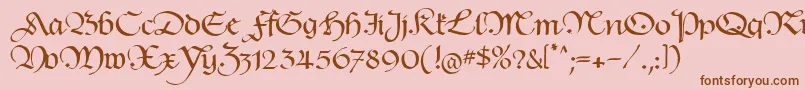 HentimpsCirclet Font – Brown Fonts on Pink Background