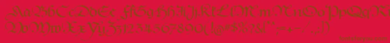 HentimpsCirclet Font – Brown Fonts on Red Background