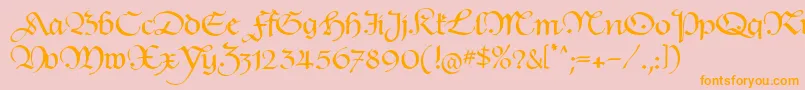 Шрифт HentimpsCirclet – оранжевые шрифты на розовом фоне