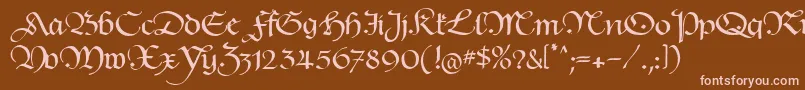 Шрифт HentimpsCirclet – розовые шрифты на коричневом фоне
