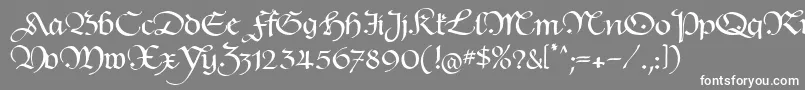 フォントHentimpsCirclet – 灰色の背景に白い文字