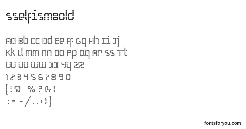 Шрифт SSelfismBold – алфавит, цифры, специальные символы