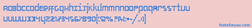 SSelfismBold Font – Blue Fonts on Pink Background