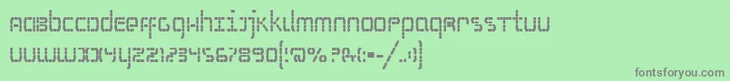 フォントSSelfismBold – 緑の背景に灰色の文字