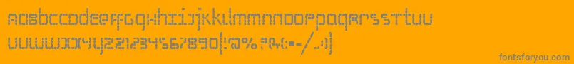 SSelfismBold Font – Gray Fonts on Orange Background