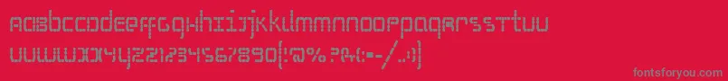 SSelfismBold-Schriftart – Graue Schriften auf rotem Hintergrund