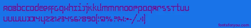 SSelfismBold-Schriftart – Violette Schriften auf blauem Hintergrund