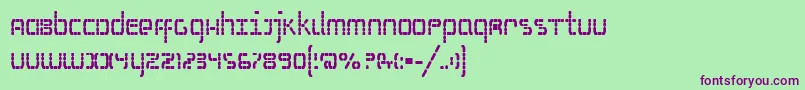 SSelfismBold Font – Purple Fonts on Green Background
