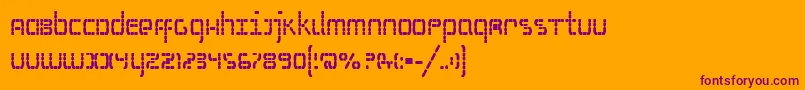 SSelfismBold-Schriftart – Violette Schriften auf orangefarbenem Hintergrund
