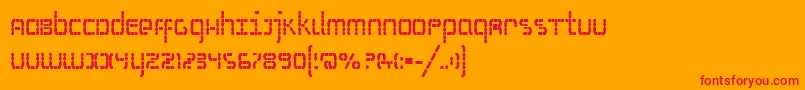 SSelfismBold Font – Red Fonts on Orange Background