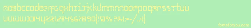 Police SSelfismBold – polices jaunes sur fond vert