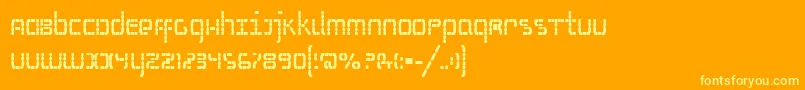 Fonte SSelfismBold – fontes amarelas em um fundo laranja