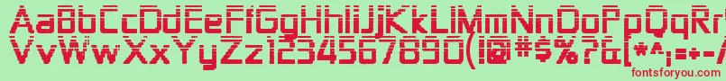 Zekton ffy Font – Red Fonts on Green Background