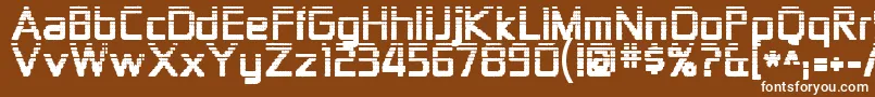 Zekton ffy Font – White Fonts on Brown Background