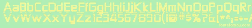 Zekton ffy Font – Yellow Fonts on Green Background