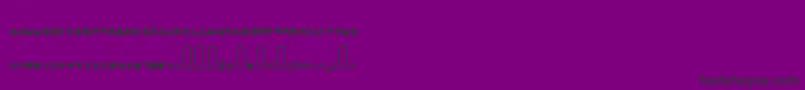 Fonte Microtype – fontes pretas em um fundo violeta